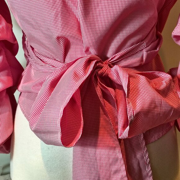 Pinstripes Wrap Top - Picture 6 of 7